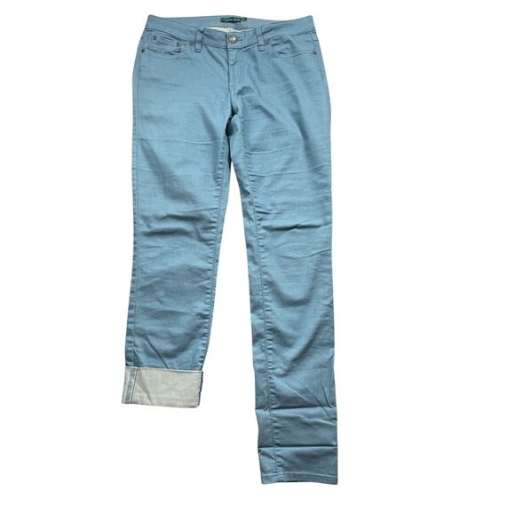 Prana 10/30 Ankle Blue Cotton‎ Blend Roll Cuff Pockets - Picture 4 of 6